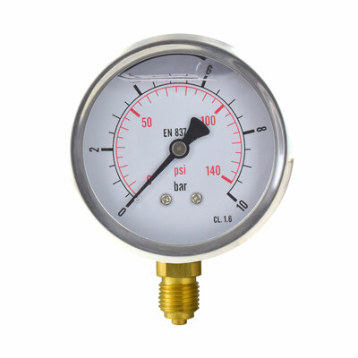 Glyzerinmanometer Ø 63 mm, 0...10bar