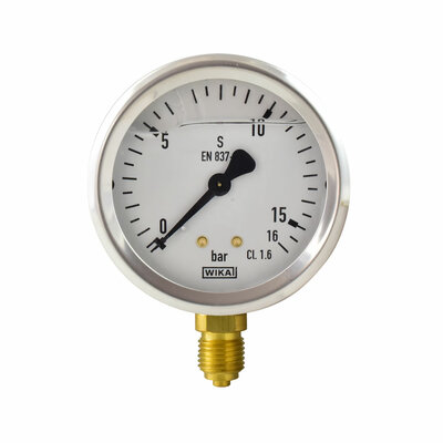 Glyzerinmanometer Ø 63 mm, 0...16bar