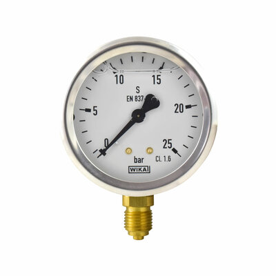 Glyzerinmanometer Ø 63 mm, 0...25bar