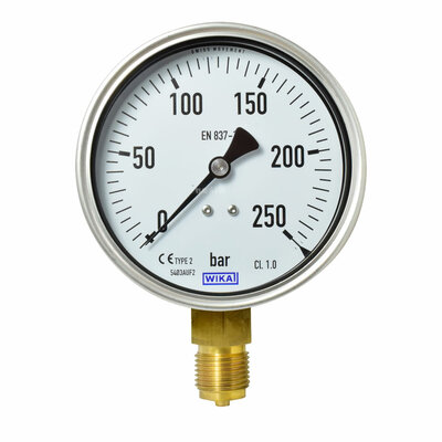 Manometer Ø 100 mm, 0...250bar