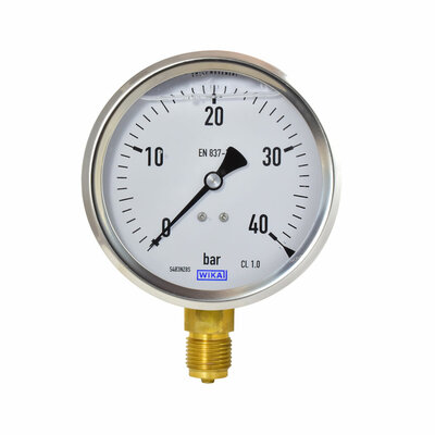 Glyzerinmanometer Ø 100mm, 0...40bar