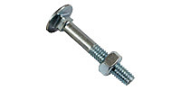 Flachrundschraube nach DIN 603 mit Mutter 