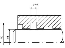 technische Zeichnung Nutring (Stangendichtung)