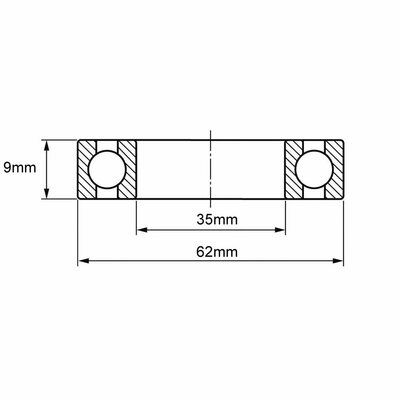 16007 Rillenkugellager Zeichnung