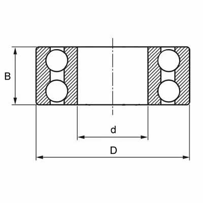3200 Schrägkugellager Zeichnung