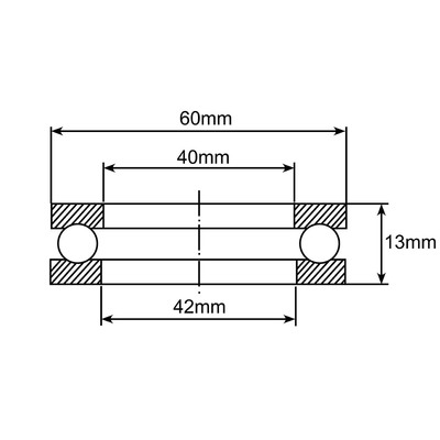 51108 Axial-Rillenkugellager Zeichnung