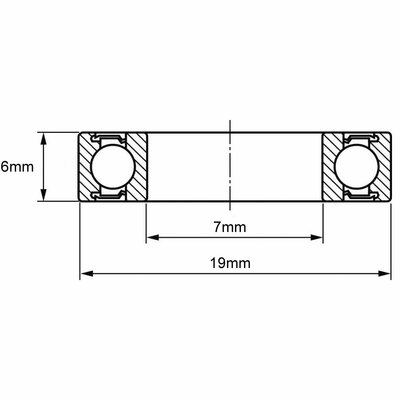 607-2Z Rillenkugellager Zeichnung