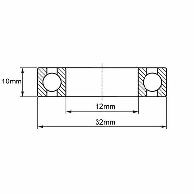 6201 Rillenkugellager Zeichnung