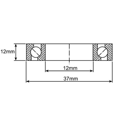 7301B Schrägkugellager Zeichnung