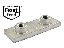 Edelstahl-Anschweißplatte für Rohrschelle, Serie C, schwere Baureihe