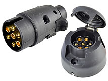 Stecker/Dose aus Kunststoff, 7-polig Stecker/Dose aus Kunststoff, 7-polig